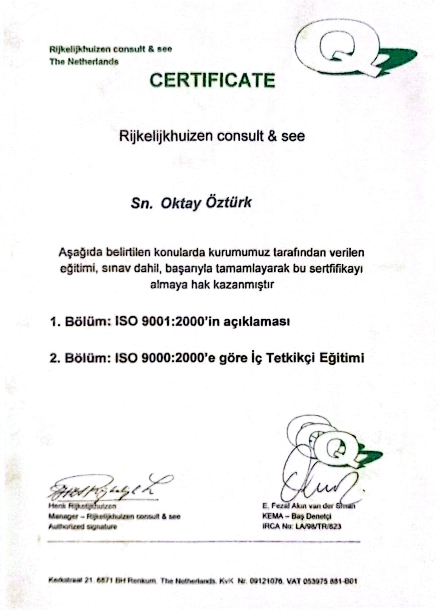 ISO 9001:2000